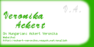 veronika ackert business card